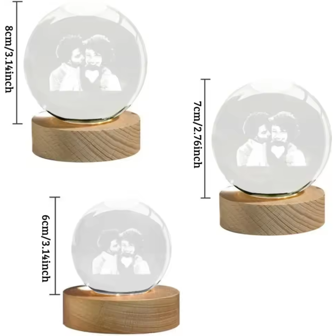 Sfera di cristallo personalizzabile